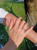Vicenza - Piazzetta Palladio 2 - Ring Golay Woman Calla in White Gold Diamante 0.20 Ct AIM34 0.20 F SI - AIM34 0.20 F SI